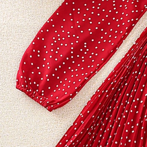 RED BALL PLATE DRESS