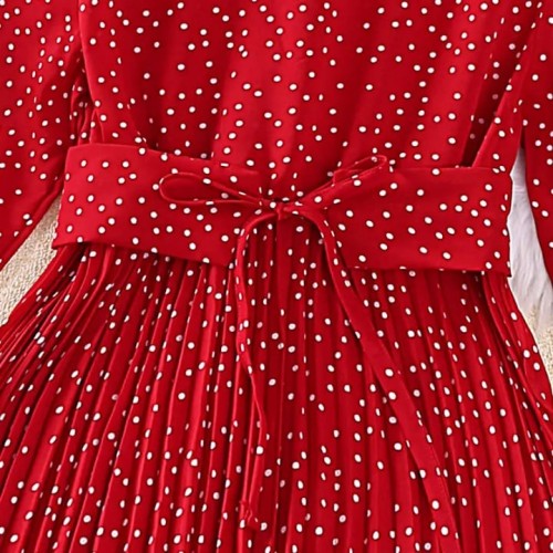 RED BALL PLATE DRESS
