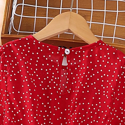 RED BALL PLATE DRESS
