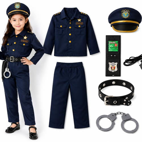 Kids Police Officer Costume Set