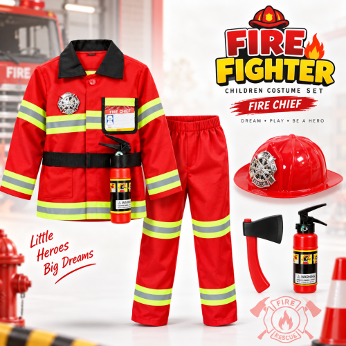 Kids Fire Fighter Costume Set - KFCS01