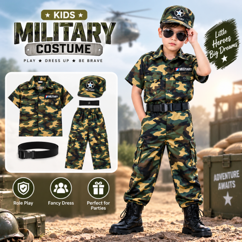 Kids Military Costume Set