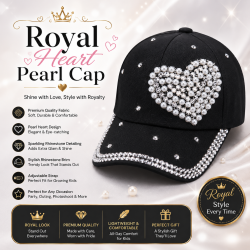 Royal Heart Pearl Cap