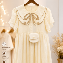 Mixed Cotton Girls Dress