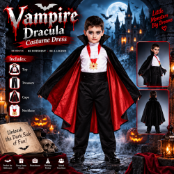 Vampire Dracula Costume Dress - VDCD03