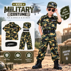 Kids Military Costume Set