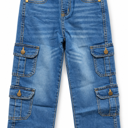 Kids Baggy Cargo Pants-BAGGY-02-BL