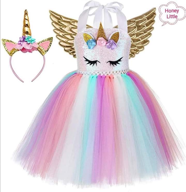 high quality children party dresses kids clothes girl dress unicorn girls dress girls princess dress