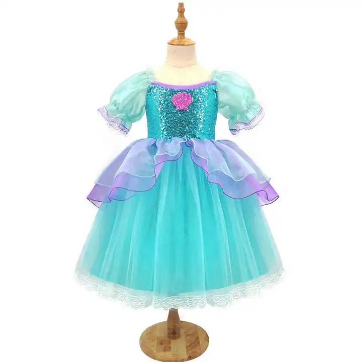 Girls Dress Little Mermaid Ariel Costume