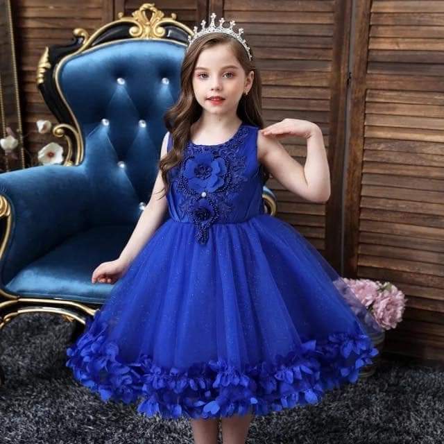 Royal Blue Toddler Girls Princess Party Dresse