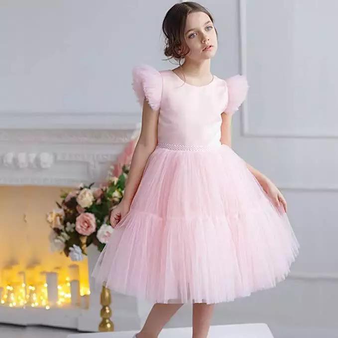 Flower Girl Dress Kids Puffy Tulle Dresses Child Birthday Party Baby Girl Frocks Kid Girls Holiday Princess Party Fancy Dress