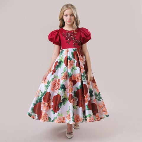 Girls New Arrivals Dresses Girl Party Frock Pink Dresses Sleeveless Birthday or Party For Baby