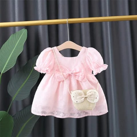 High quality Korean Sweet Style Girl Dresses Fashion Casual Fancy Solid Flower Baby Kids Dress