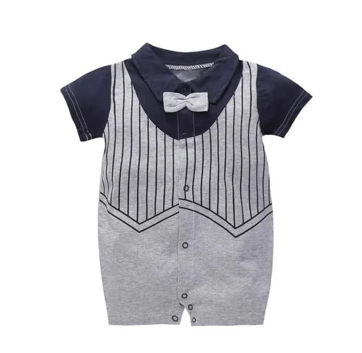 New Born Baby Clothing Summer Gentleman Rompers Baby Boys Cotton Jumpsuit Baby Body Clothes Newborn Thin Costumes