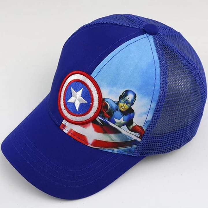 Boys Cap Captenamerica Logo Cartoon Characters Embroidery Sports Kids Baseball Hats