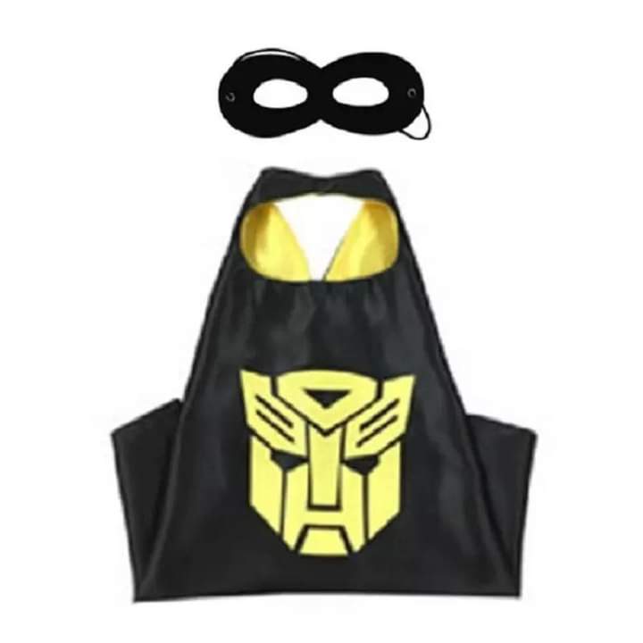 Custom Logo Printed Tranformer Halloween Double Layers Superhero Cape And Free Mask