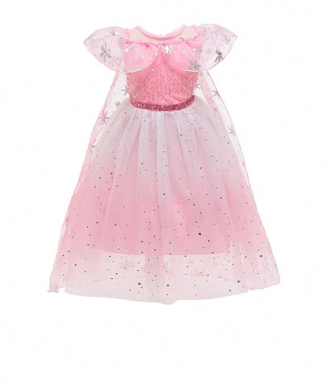 Pink Elsa princess Dress Beauty baby Kid girl Evening long princess dresses